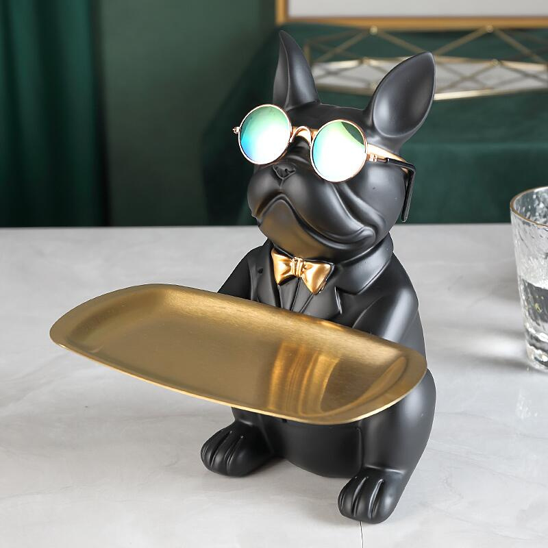 Resin Art Table - Thoáng Mát Nhựa Bulldog Bàn Khay