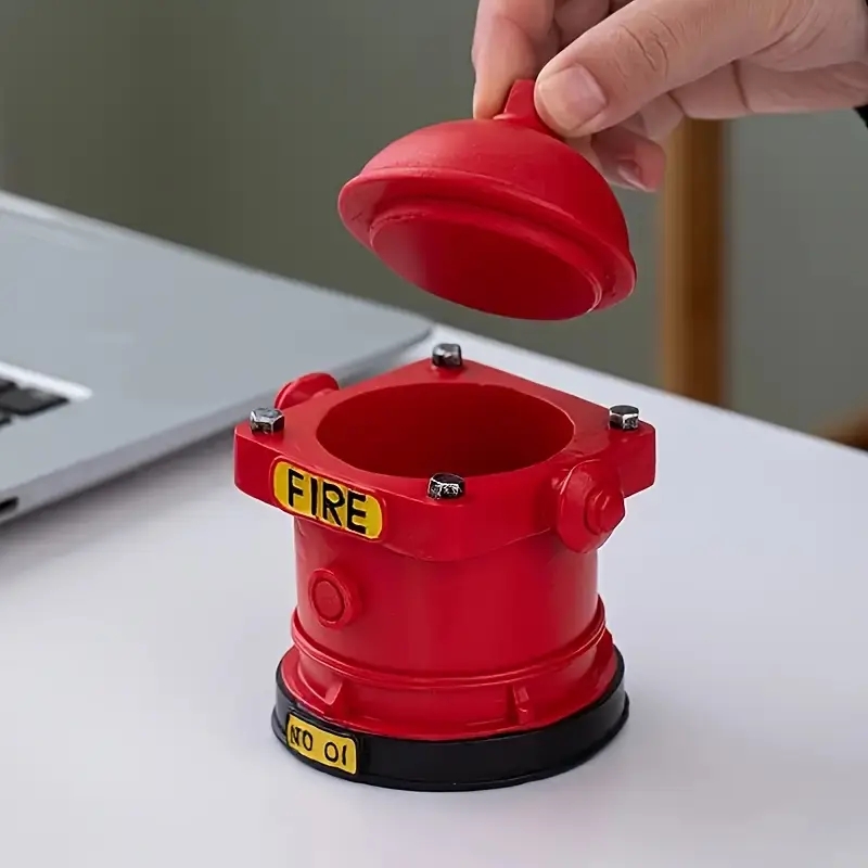 Resin Art Coffee Table - Creative Fire Hydrant Ashtray for Home
