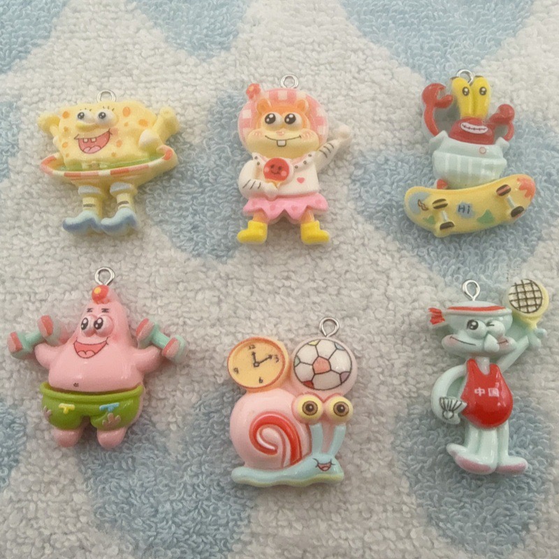 Resin Art Jewellery Kit - 10pcs cartoon resin pendant, DIY jewelry