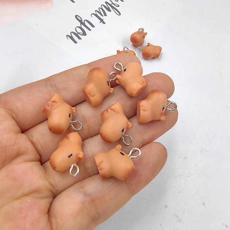 Resin Art Jewellery Kit - 10pcs Cute Small Capybara Charms for