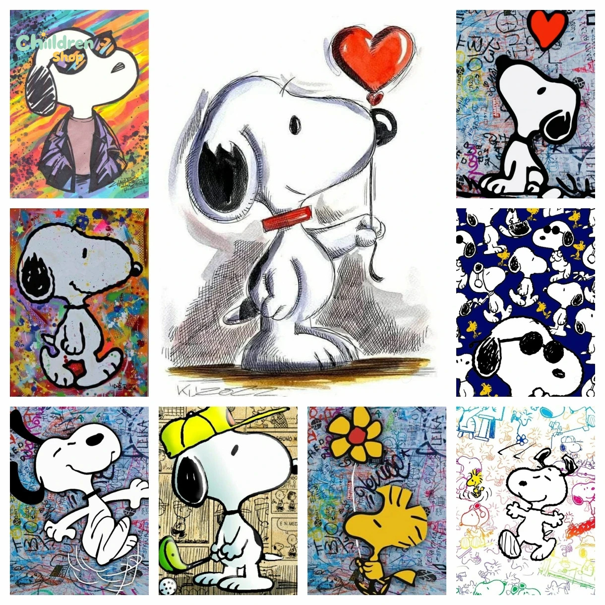 Resin Art For Kids - Kawaii Graffiti Snoopy Cartoon Comics Kids