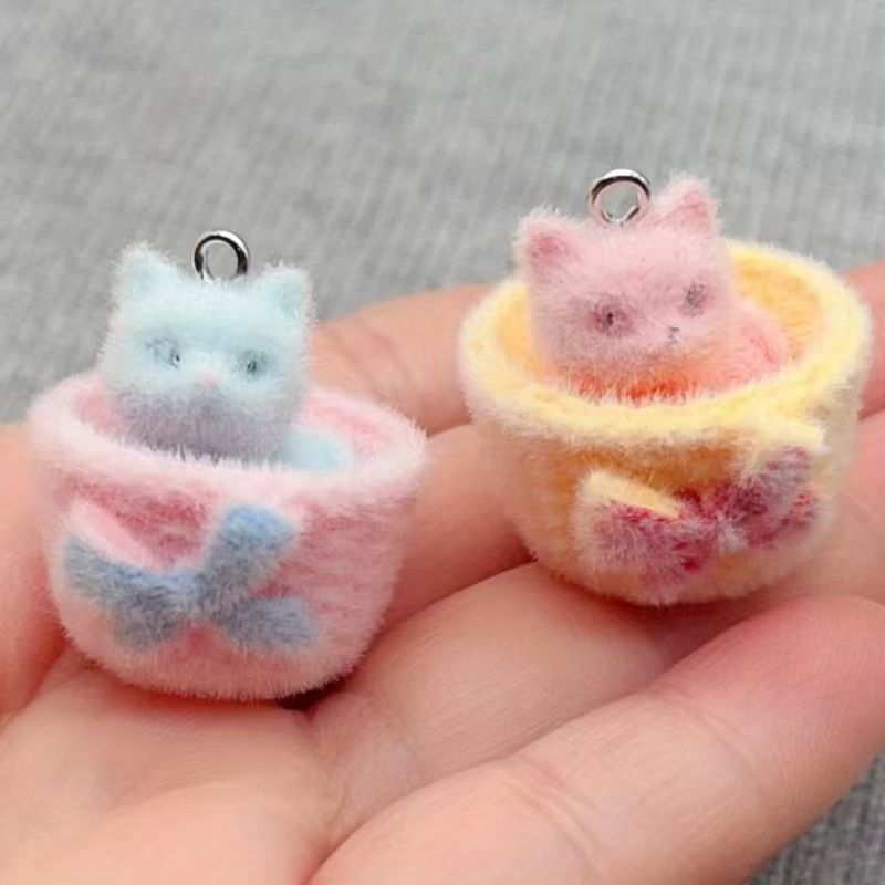 4pcs 3D plush resin cat pendan - đánh giá và giá Resin Art Jewellery Kit