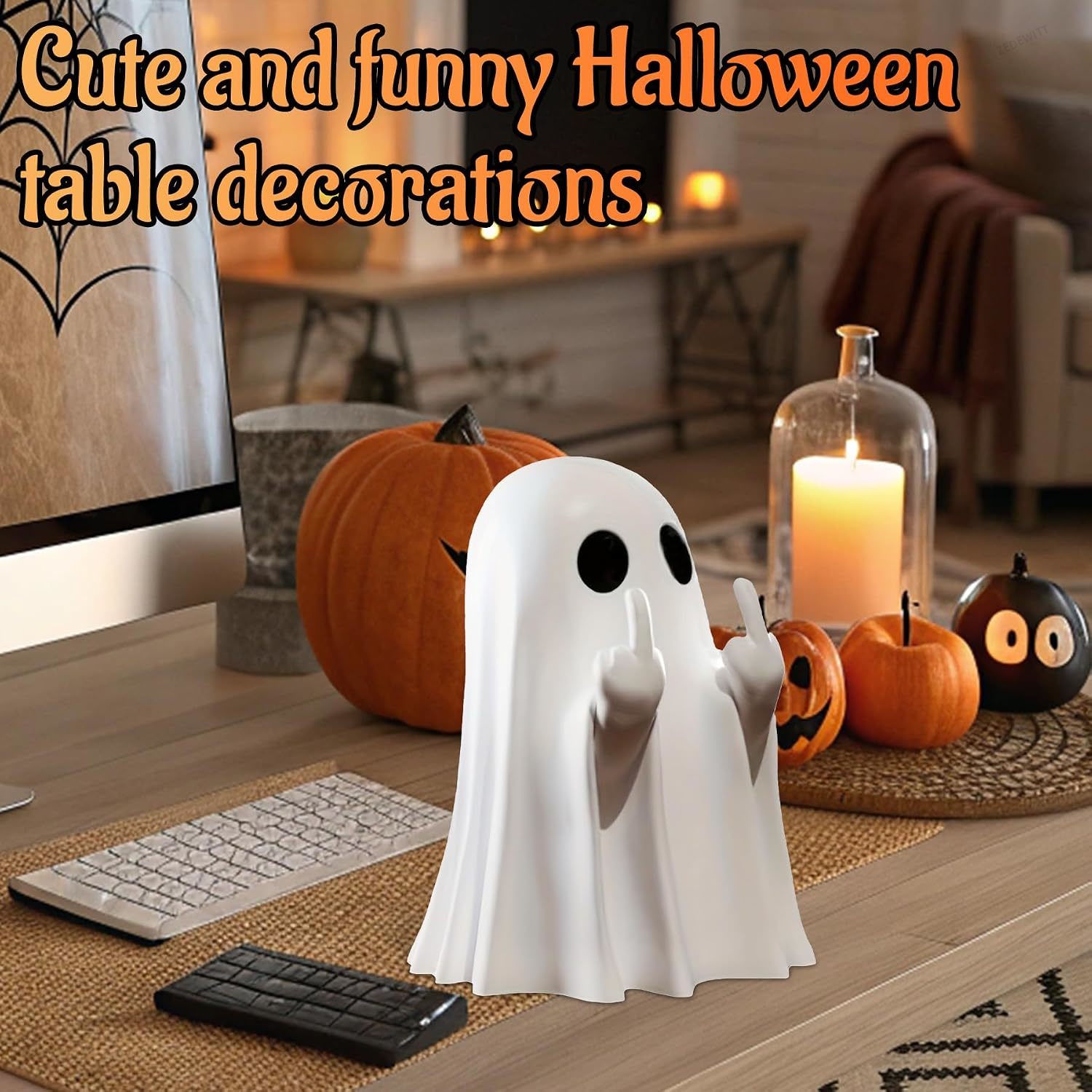 Halloween Ghost Figurine Funny - đánh giá và giá Resin Art Coffee Table