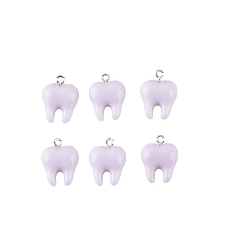 10pcs Cute White Teeth Resin P - đánh giá và giá Resin Art Essentials