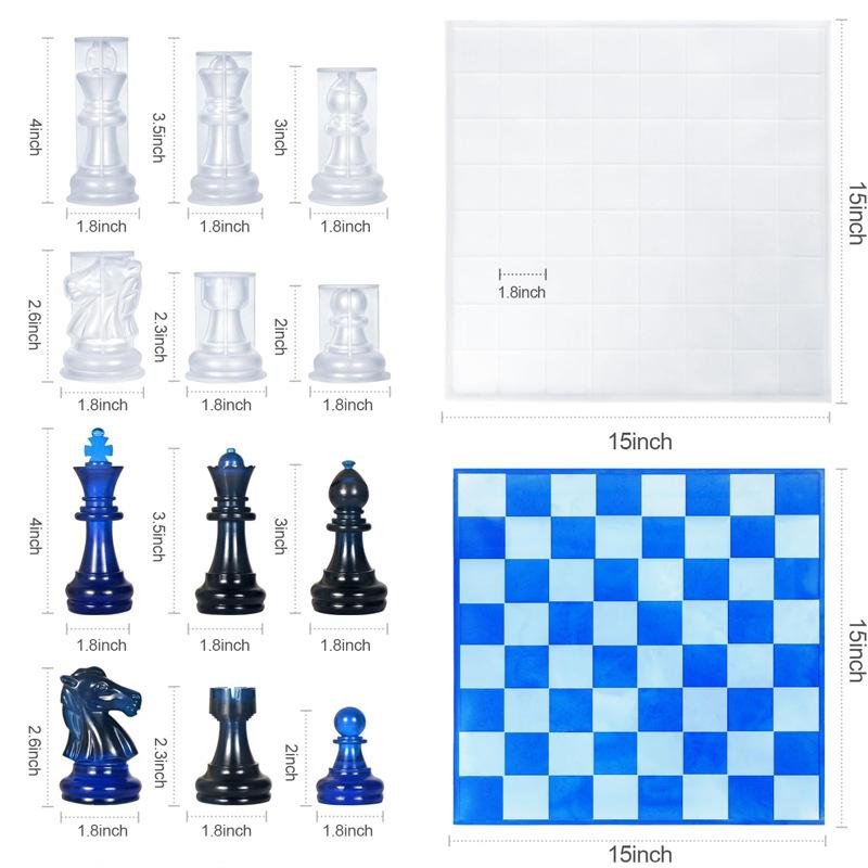 Resin Chess Set Mold With Ches - đánh giá và giá Resin Art Table