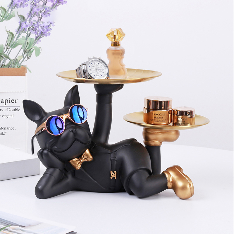 Resin Bulldog Desktop Storage  - đánh giá và giá Resin Art Table