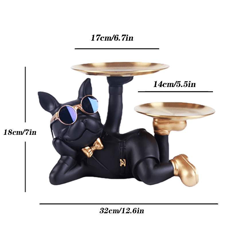 Resin Bulldog Desktop Storage  - đánh giá và giá Resin Art Table
