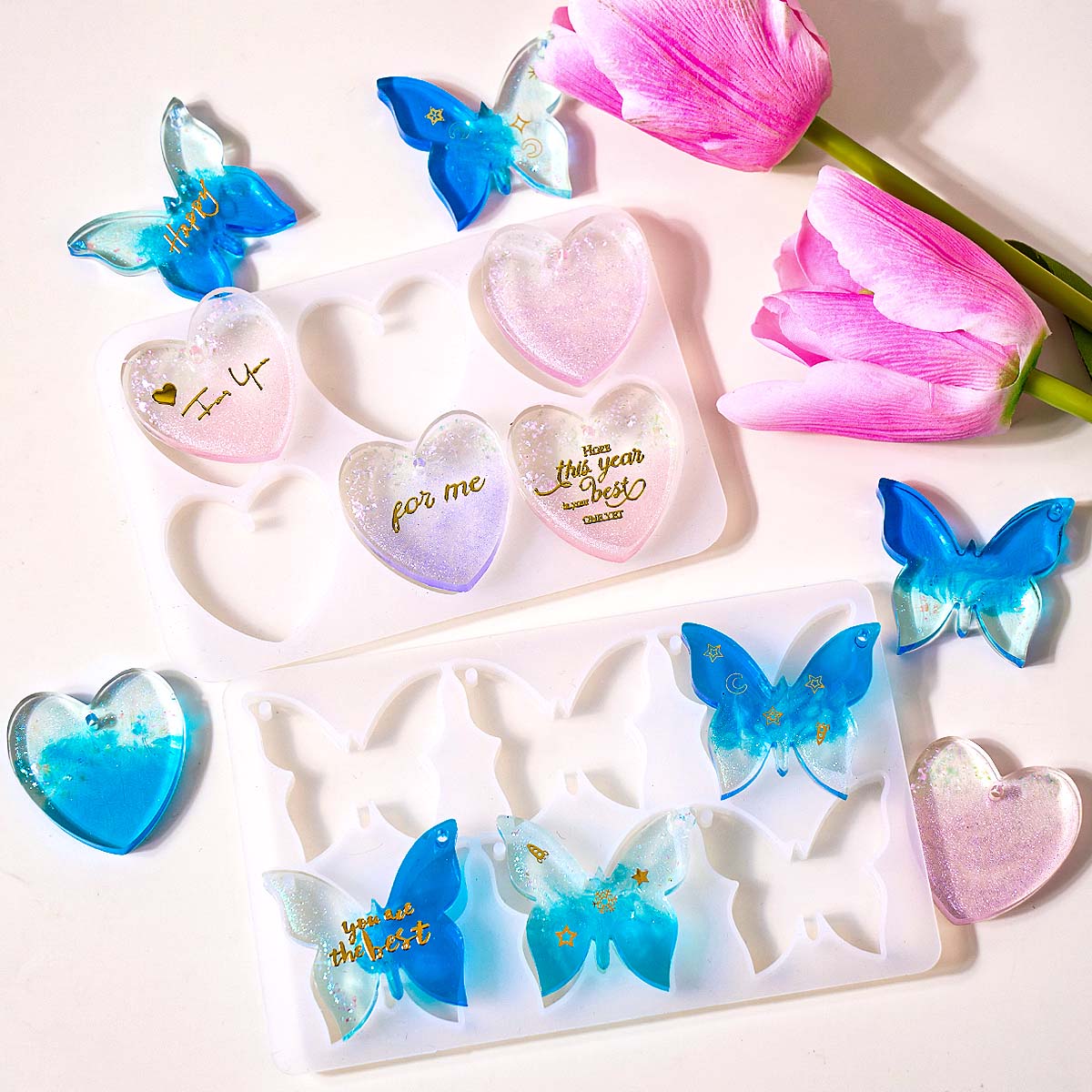 Six-hole with Holes Earring Si - đánh giá và giá Resin Art Letters