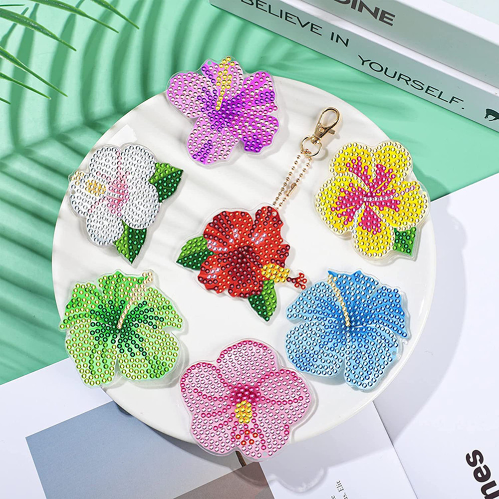 Daisy Sunflower Flowers Diamon - đánh giá và giá Resin Art A Keychain