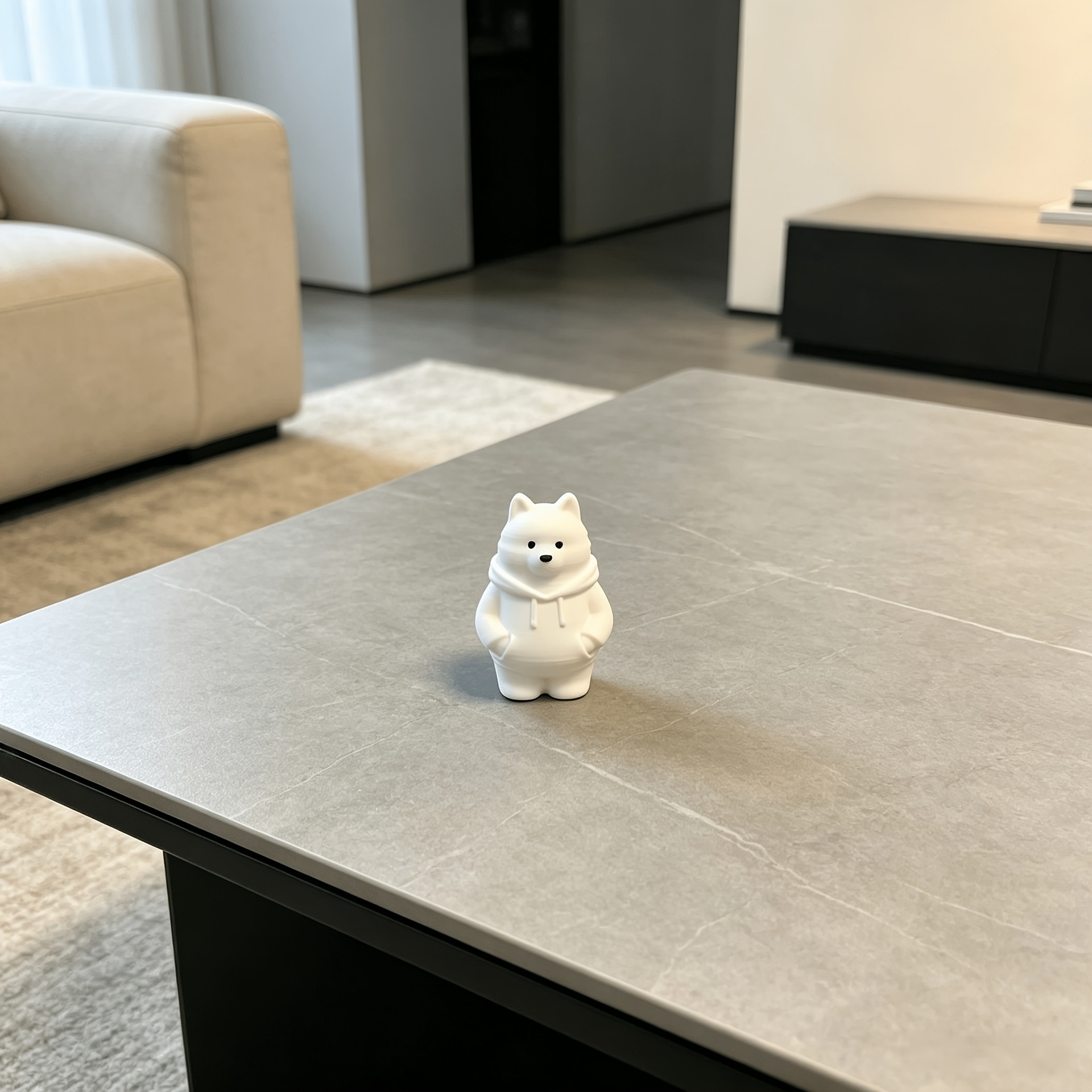 3D printed hoodie Samoyed hand - đánh giá và giá Resin Art Coffee Table