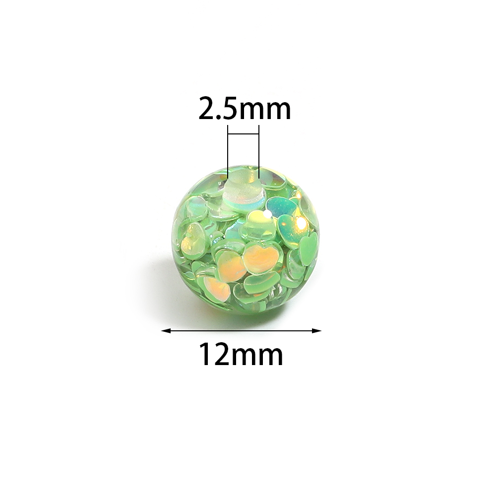 10Pcs 12mm Resin Heart Sequins - đánh giá và giá Resin Art Craft