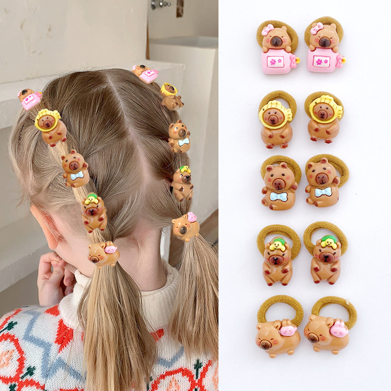 Cartoon Capybara Hair Ties for - đánh giá và giá Resin Art For Kids