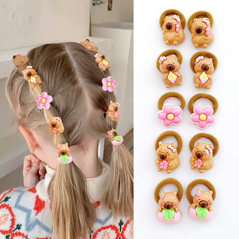Cartoon Capybara Hair Ties for - đánh giá và giá Resin Art For Kids