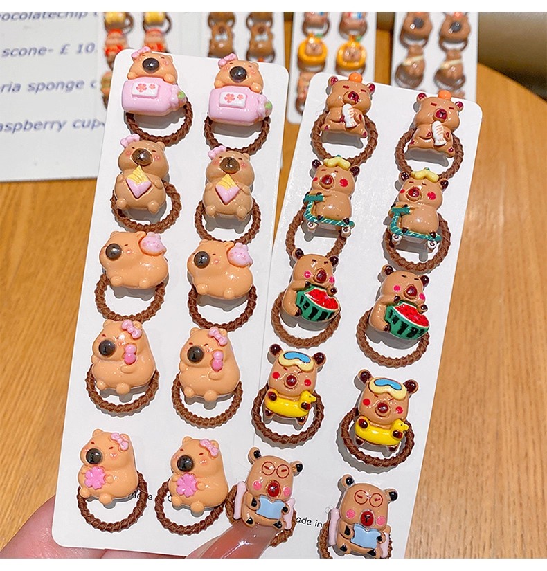 Cartoon Capybara Hair Ties for - đánh giá và giá Resin Art For Kids