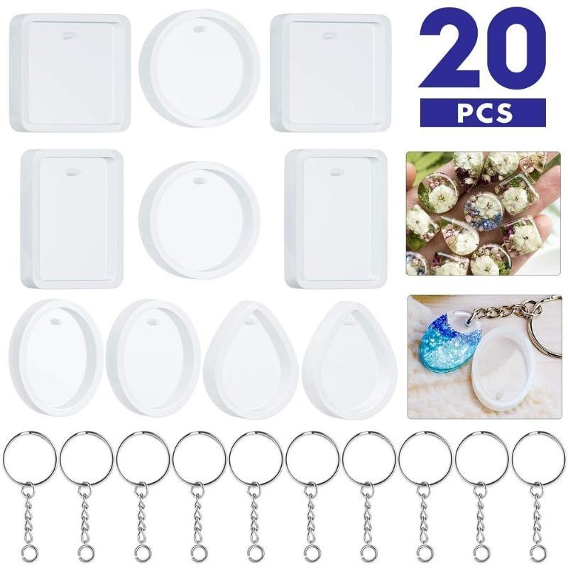 20Pcs Set DIY Keychain Pendant - đánh giá và giá Resin Art A Keychain