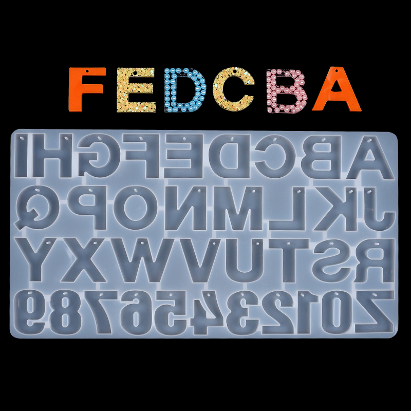 Letter Number Keychain Silicon - đánh giá và giá Resin Art Letters