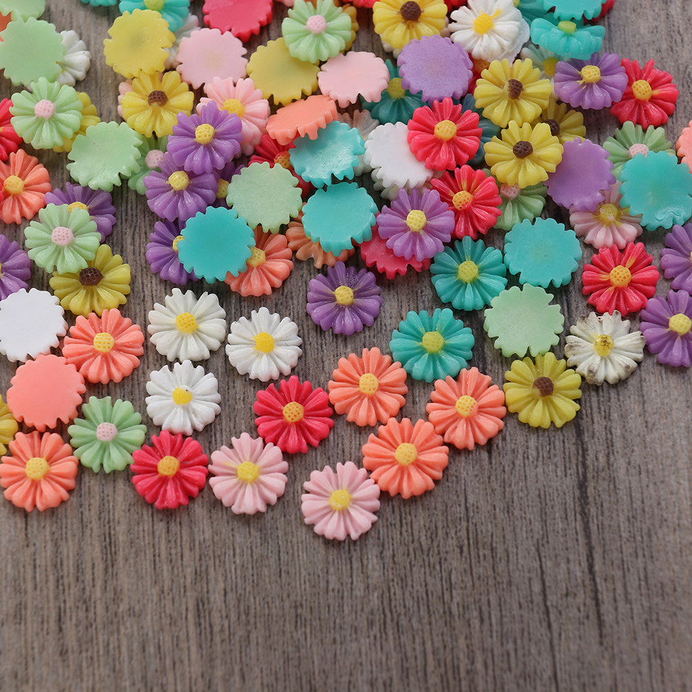 200Pcs 13Mm Resin Daisy Flower - đánh giá và giá Resin Art Flower