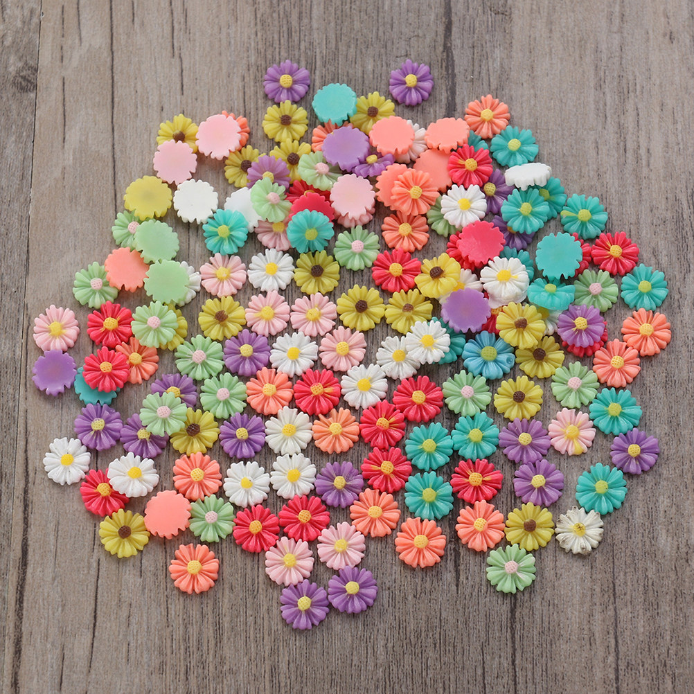 200Pcs 13Mm Resin Daisy Flower - đánh giá và giá Resin Art Flower