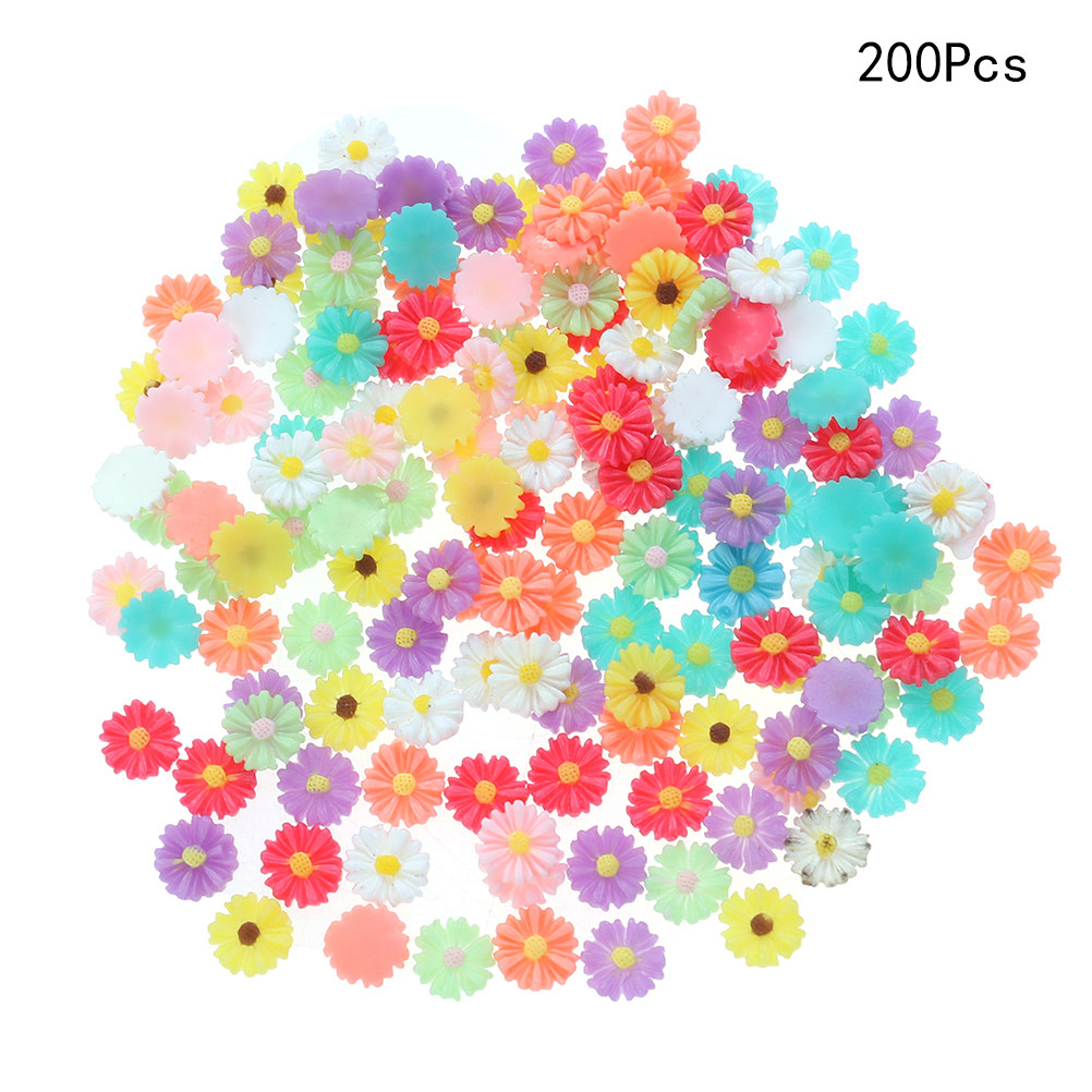 200Pcs 13Mm Resin Daisy Flower - đánh giá và giá Resin Art Flower