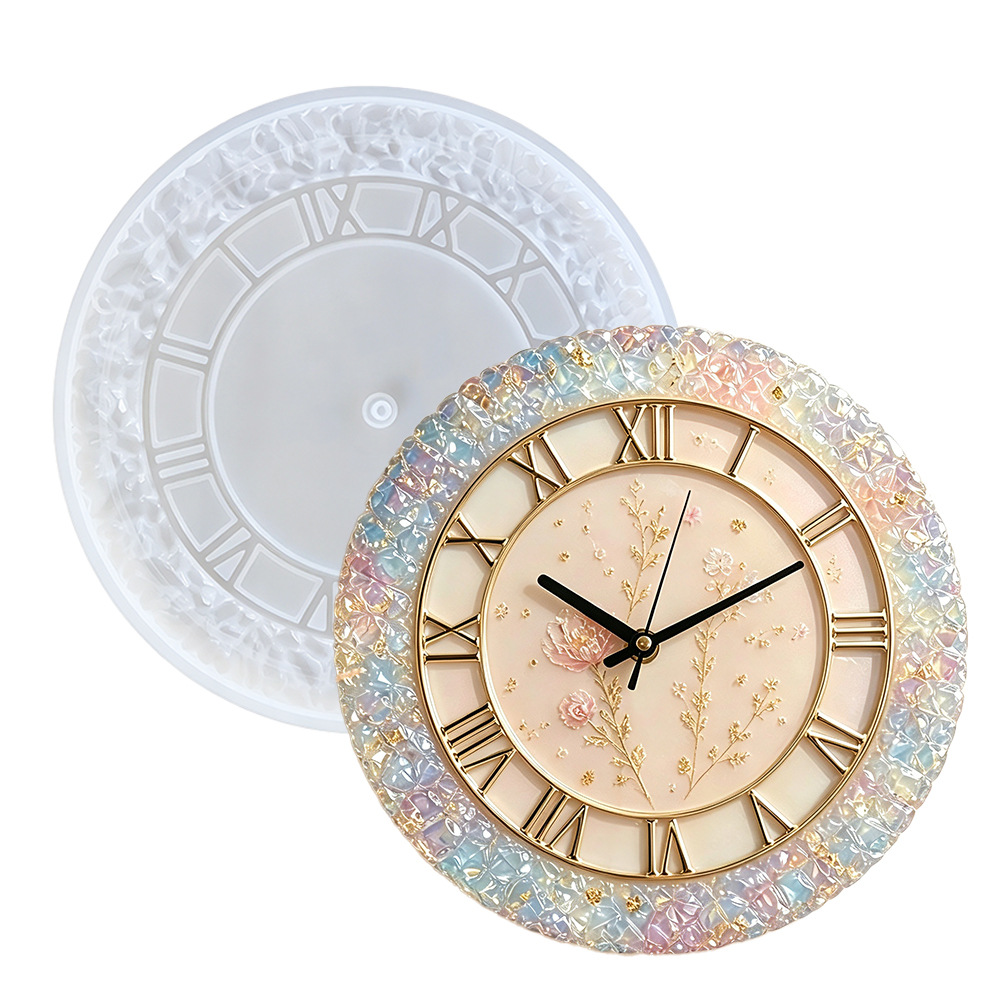 Diamond Faceted Clock Silicone - đánh giá và giá Resin Art Table