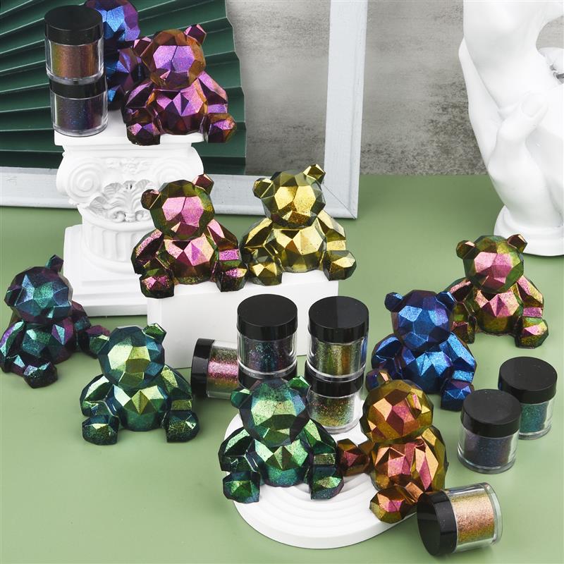 Gương Loài Tắc Kè Hoa Nhựa Sắc - đánh giá và giá Glitter Powder Resin