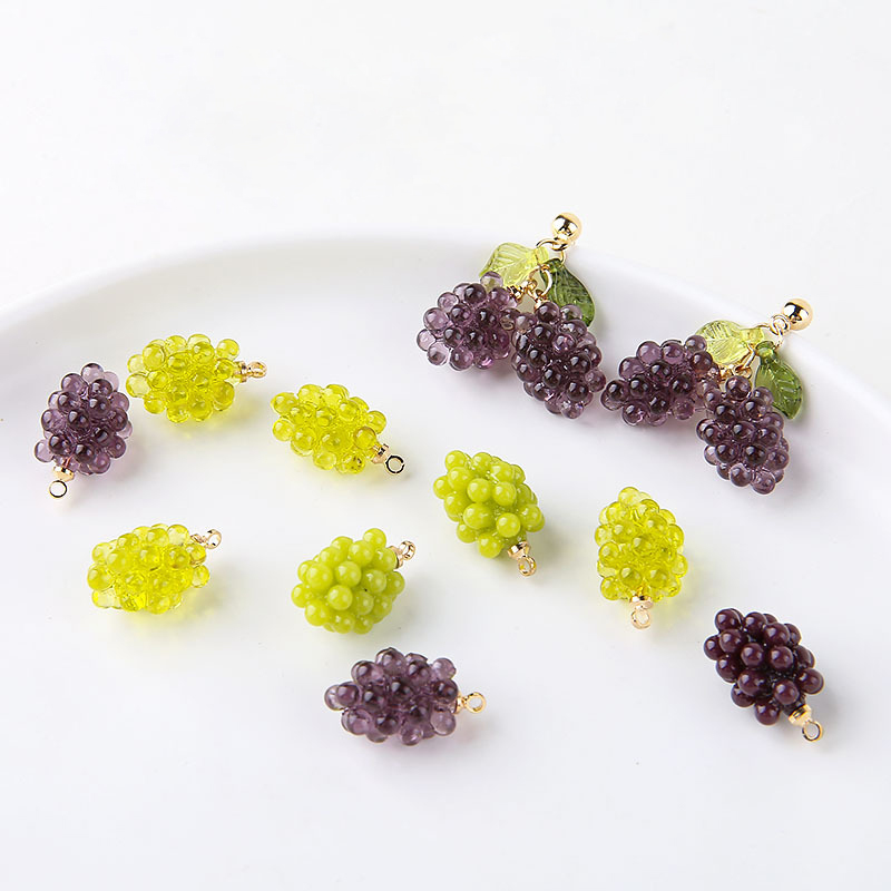 6pcs Cute Little Grapes Resin  - đánh giá và giá Resin Art Jewellery Kit