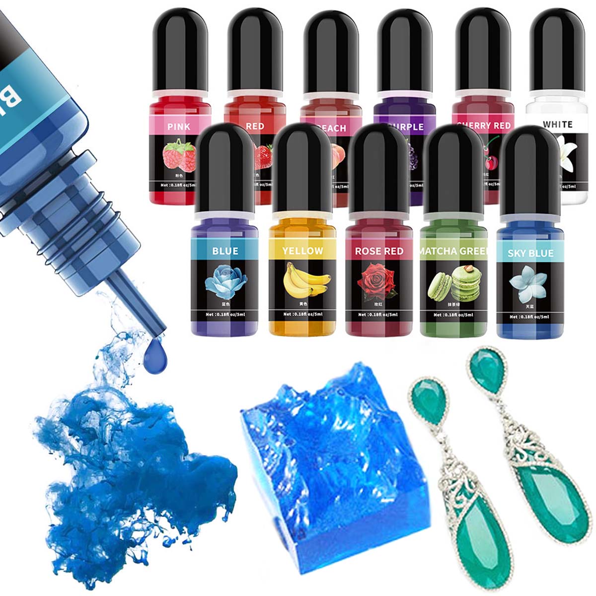 5ml/Bottle Epoxy Resin Pigment - đánh giá và giá Resin Art Letters